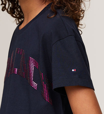 Tommy Hilfiger Stuttermabolur - Tommy Dot Þynna - Desert Ský