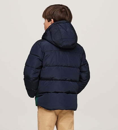 Tommy Hilfiger Puffer Jacket - Colorblock - Ornamental Green/Rou