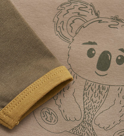 Minymo Romper L/æ - Taupe Grijs m. Koalabeer