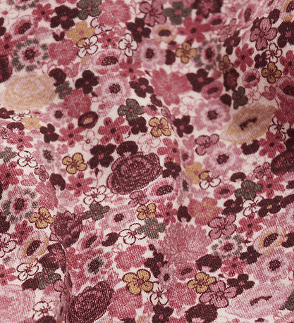 Minymo Bodysuit L/æ - Dusty Rose w. Flowers