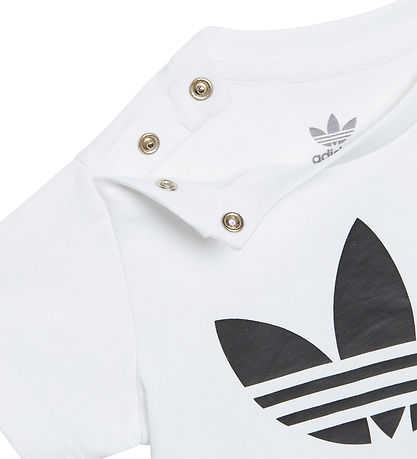 adidas Originals Stuttermabolur - Trefoil - Hvítur