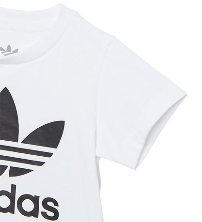 adidas Originals Stuttermabolur - Trefoil - Hvítur