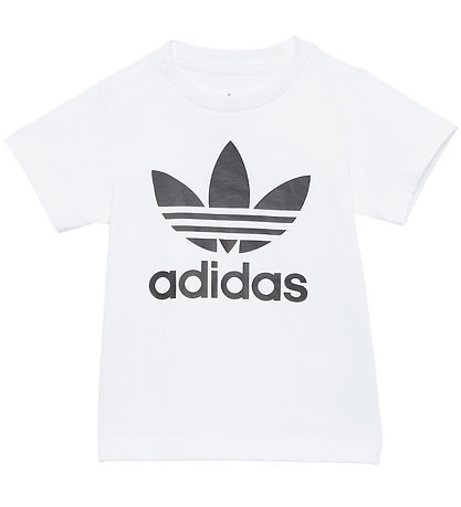 adidas Originals Stuttermabolur - Trefoil - Hvítur