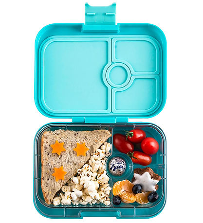 Yumbox Nestisbox M. 4 romm - Bento Panino - Misty Aqua - Rainbow