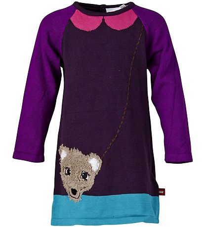 LEGO® Wear Prjónakjóll - Aubergine M. Björn