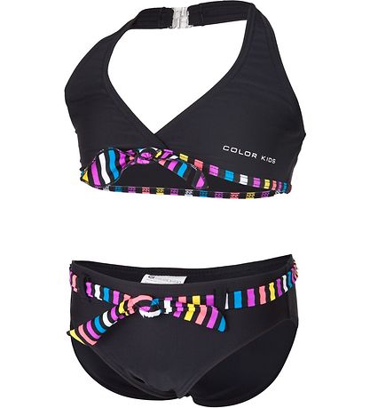 Color Kids Bikini - Schwarz m. Streifen