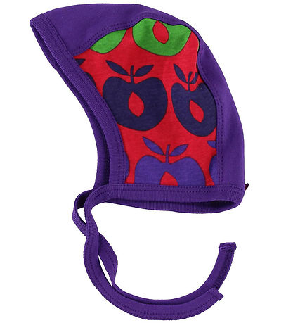 Smfolk Baby Hat - Red/Purple w. Multi Apples