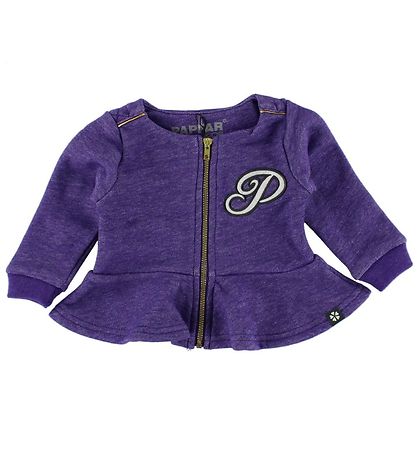 Papfar Zip Cardigan - Purple Melange