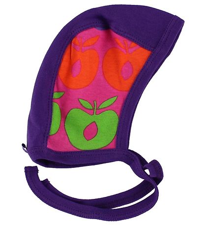 Smfolk Baby Hat - Purple/Pink w. Multi Apples