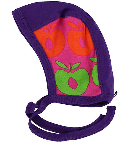 Smfolk Baby Hat - Purple/Pink w. Multi Apples