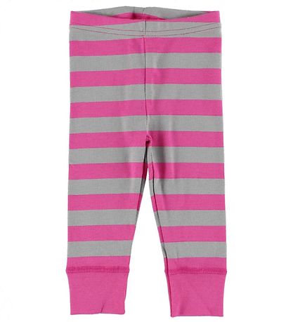 Katvig Leggings - Bleikt/Grá - röndótt