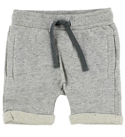 En Fant Shorts - Graumeliert m. Schlag auf