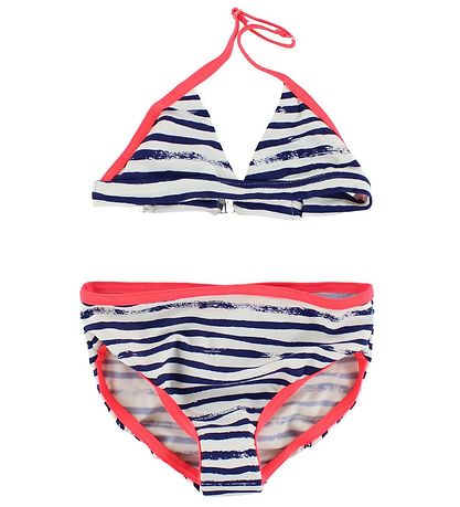 Creamie Bikini - Weiß/Navy gestreift