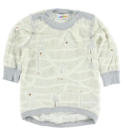 Joha Blouse - Bamboe - Creme/Grijs m. Dier