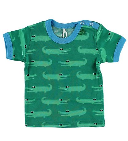 Freds World T-shirt - Flaskgrön m. Krokodiler