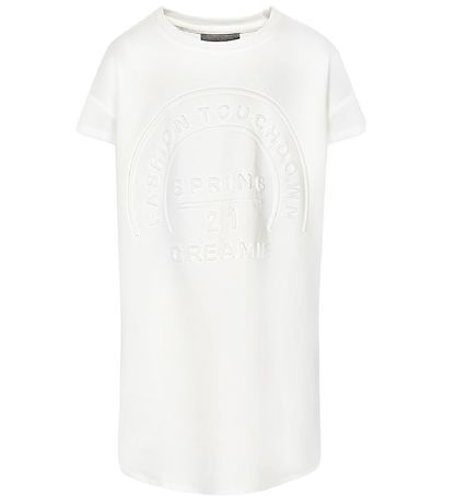 Creamie Kleid - Elfenbein m. Waffelprint