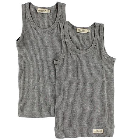 MarMar Unterhemden - 2er-Pack - Graumeliert meliert