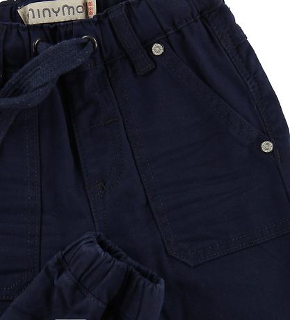 Minymo Byxor - Twill Loose - Marinblå