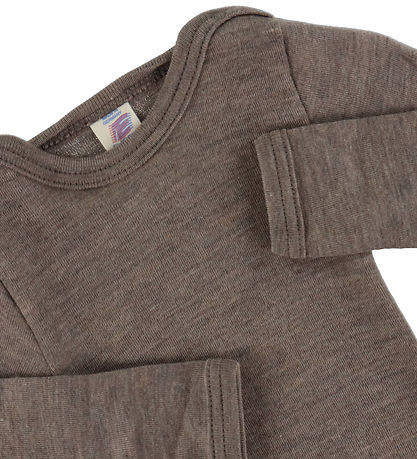 Engel Bodysuit - l/s - Wool - Walnut