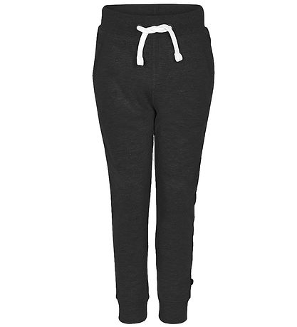 Minymo Sweatpants - 2-Pack - Black/Grey Melange