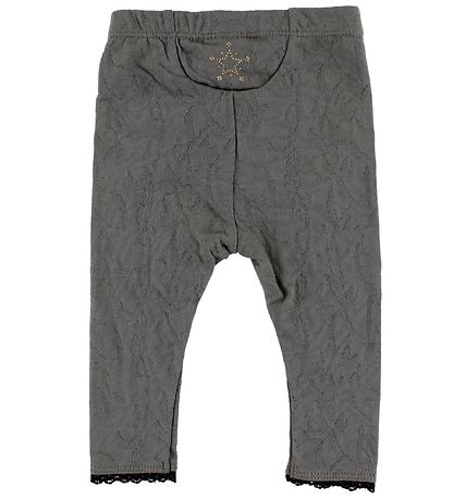 En Fant Leggings - Grátt M. Mynsturprjón