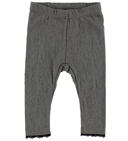 En Fant Leggings - Grátt M. Mynsturprjón