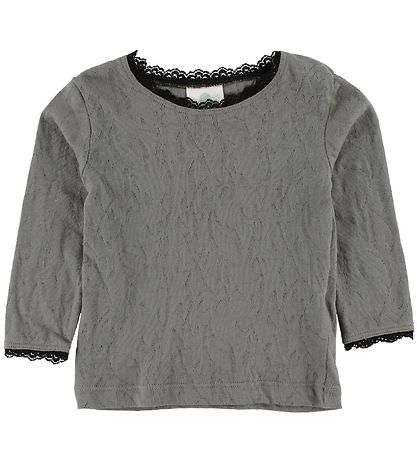 En Fant Blouse - Grey w. Pointelle