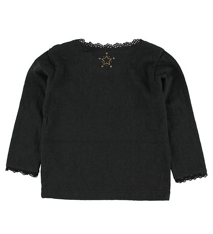 En Fant Blouse - Black w. Pointelle