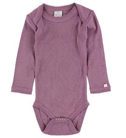 Smallstuff Bodysuit - L/S - Dusty Purple w. Pointelle