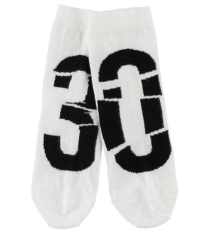 Molo Socken - 2er-Pack - Norm - Weiß/Schwarz m. Text