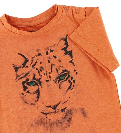 Mini A Ture T-shirts - Legolas - Orange Melange w. Leopard