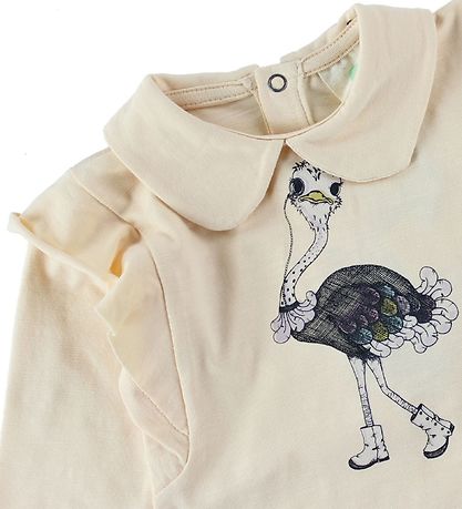 En Fant Pullover - Light Peach m. Strauße/Rüschen