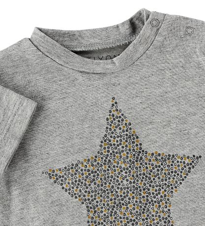 Fixoni T-shirt - Gråmelerad m. Stjärna