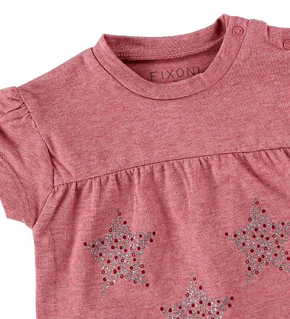 Fixoni T-shirt - Rose Melange w. Stars