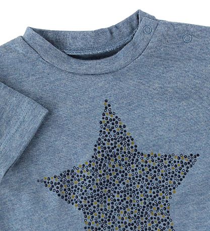 Fixoni T-shirt - Blue Melange w. Star