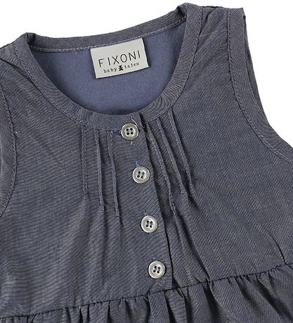Fixoni Kleid - Denim m. Knöpfe