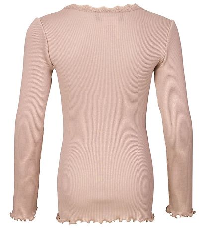 Rosemunde Bluse - Puderpink m. Spitze