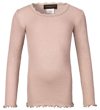 Rosemunde Bluse - Puderpink m. Spitze