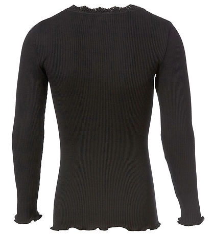 Rosemunde Bluse - Schwarz m. Spitze