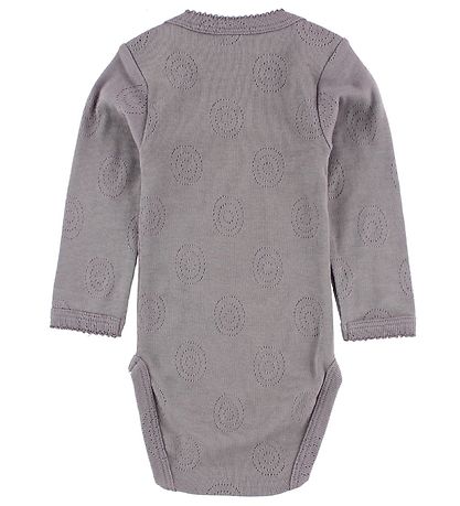 Smallstuff Bodysuit L/S - Dusty Purple w. Pointelle