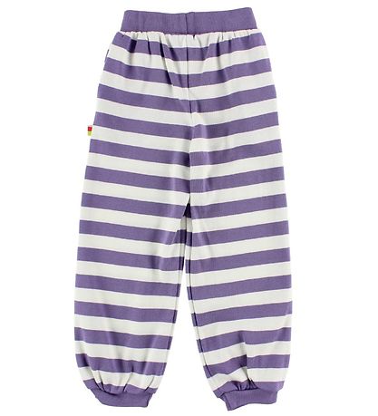 Katvig Trousers - White/Purple Striped
