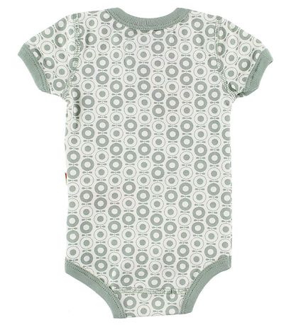 Katvig Classic Bodysuit - S/S - White w. Dusty Green Apples