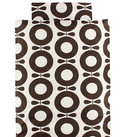 Katvig Classics Sängkläder - Vuxen 140x220 - Vit m. Bruna Äpplen