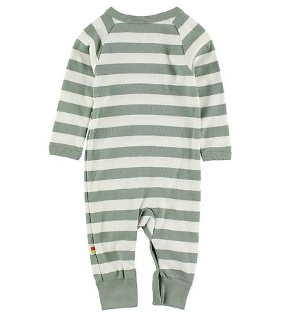 Katvig Jumpsuit - White/Dusty Green Striped