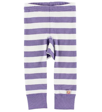 Katvig Leggings - Wit/Paars Gestreept
