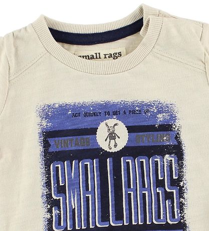 Small Rags T-shirt - Ivory Melange w. Print