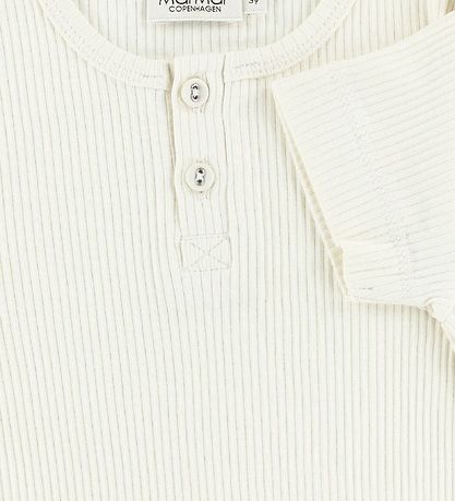 MarMar Stuttermabolur - Rib - Modal - Offwhite
