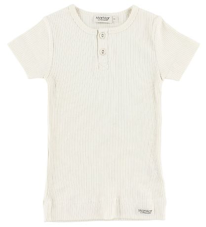MarMar Stuttermabolur - Rib - Modal - Offwhite