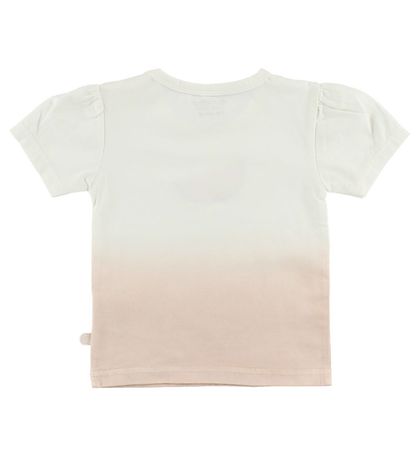 Minymo T-shirt - Ivory/Rose w. Melon