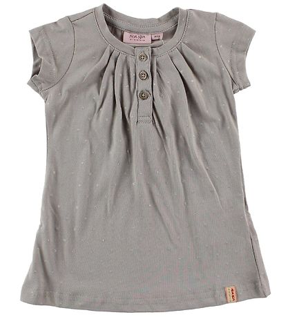 Noa Noa miniature Kleid - Grau m. Silberne Punkte